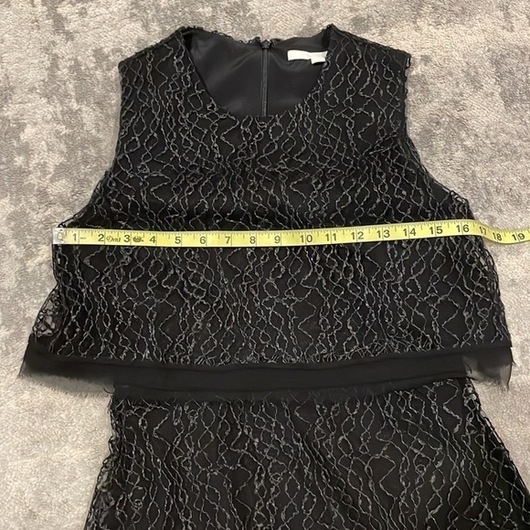 Jonathan Simkhai Popover Cape Back Tricot Lace Cable Knit Party Dress Black Sz 0 - Picture 12 of 13